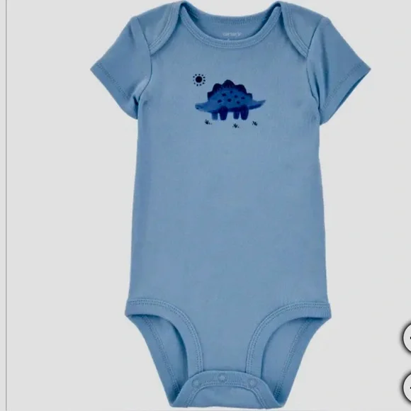 Carter's Baby 4-pack Blue Body Suit Dinosaur. Size 18M, 100% Cotton - Picture 6 of 8